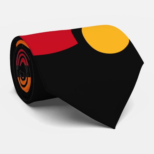 大きく黒いubuntuのタイ ネクタイ (ロール)