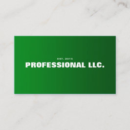 大きく、はっきりしたで、読みやすい緑の名刺 名刺