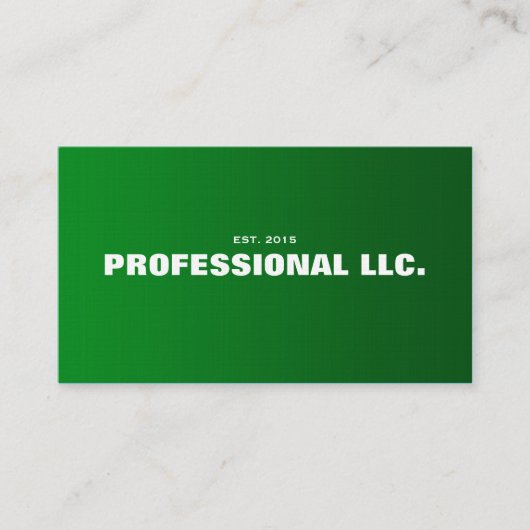 大きく、はっきりしたで、読みやすい緑の名刺 名刺 (正面)