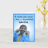 大きく、美しいスマイルカード カード (黄色い花)