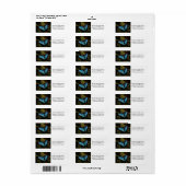 大きく、美しく、青い蝶 ラベル (フルシート)