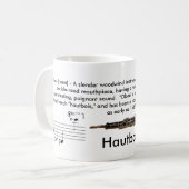 大きさで分類される常連(11のoz。) Oboeのマグ コーヒーマグカップ (正面左)