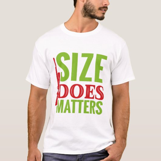 大きさは狩り愛好家 Tシャツ (正面)