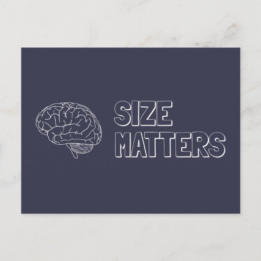 大きさは脳のジョークに関する ポストカード (正面)