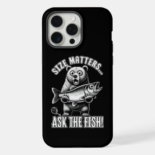 大きさは重要です、魚に聞いてみて iPhoneケース (裏面)