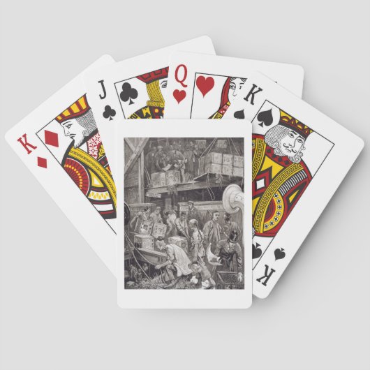 大きさをロンドンの茶船の上で壊して トランプ (裏面)