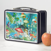 大きすぎるキノコの森に住むカラフル妖精 メタルランチボックス (インサイチュ)