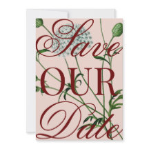 大きすぎるビンテージ フラワー セーブ ザ デート