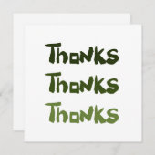 大きなおもしろいありがとうグリーティングカード サンキューカード (正面/裏面)