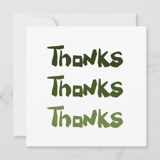 大きなおもしろいありがとうグリーティングカード サンキューカード (正面)