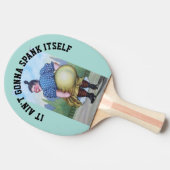 大きなおもしろいお尻の女は自分を引っ張るつもりはない 卓球ラケット (横)