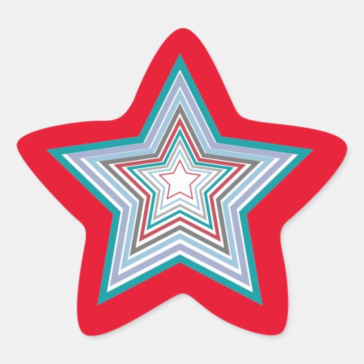 大きなおもしろいのクリスマススター 星シール (正面)