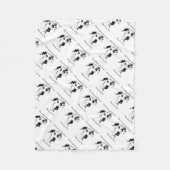 大きなおもしろいダンな甘い犬のユーモア引用文 フリースブランケット (正面)