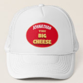 大きなおもしろいチーズボス漫画 キャップ (正面)