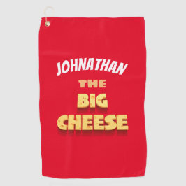 大きなおもしろいチーズボス漫画 ゴルフタオル