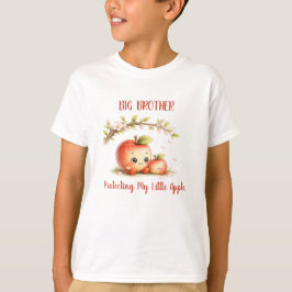 大きなお兄ちゃんが小さなりんごを守ってる Tシャツ