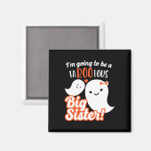 大きなお姉さんの妊娠発表が可愛すぎるお化けの女の子たち マグネット (正面/裏面)