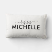 大きなお姉 |パーソナライズされた新生児 ランバークッション (裏面)