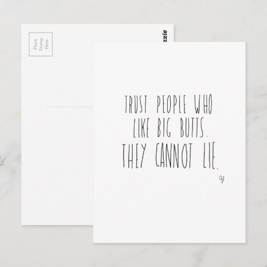 大きなお尻 ポストカード (正面/裏面)