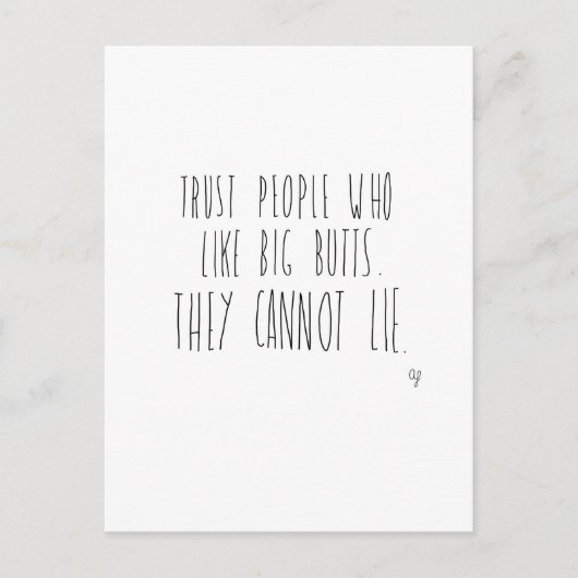 大きなお尻 ポストカード (正面)
