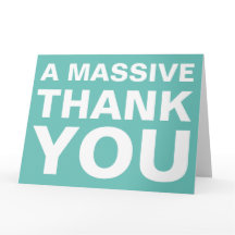 大きなお礼の大きなグリーティングカード