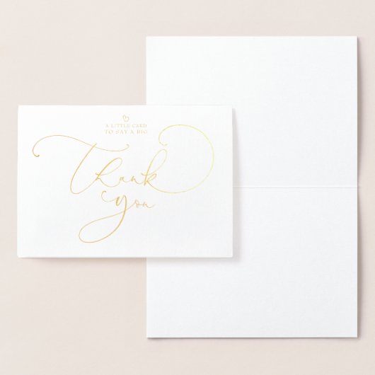 大きなお礼を言う小さなカード 箔カード (ディスプレー)