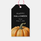 大きなかぼちゃのハッピーハロウィン飾り ギフトタグ (正面)