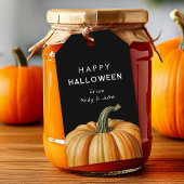 大きなかぼちゃのハッピーハロウィン飾り ギフトタグ