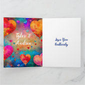 大きなかわいいヴィンテージハートのバレンタインデー カード (内部)