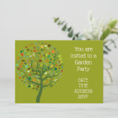 大きなかわいい木のガーデンパーティー機能 招待状 (スタンド正面)