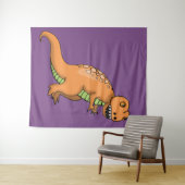 大きなかわいいTレックスキッズウォールつるズfor Room タペストリー (インサイチュ(横))