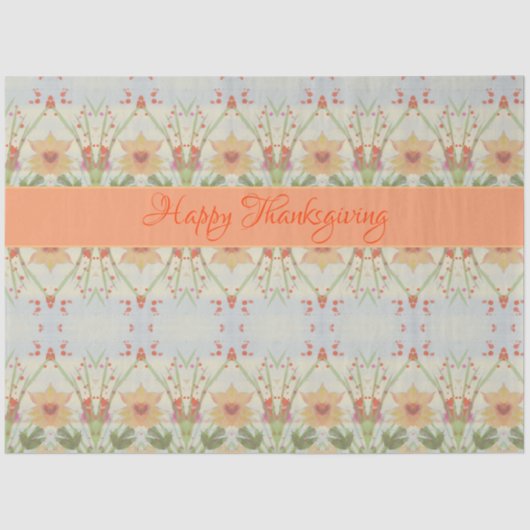 大きなかわいらし感謝祭ティッシュペーパー 薄葉紙 (正面)