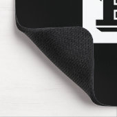 大きなはっきりした輪郭の黒モノグラム、黒 マウスパッド (コーナー)