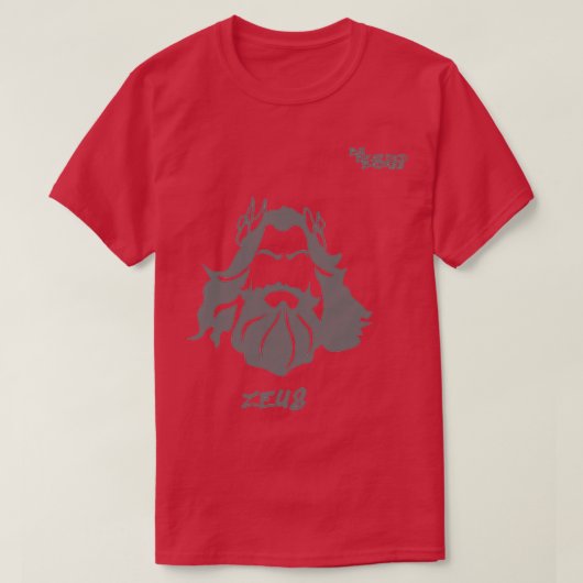 大きなひげ付きバダスゼウスクラシックTシャツ Tシャツ (デザイン正面)