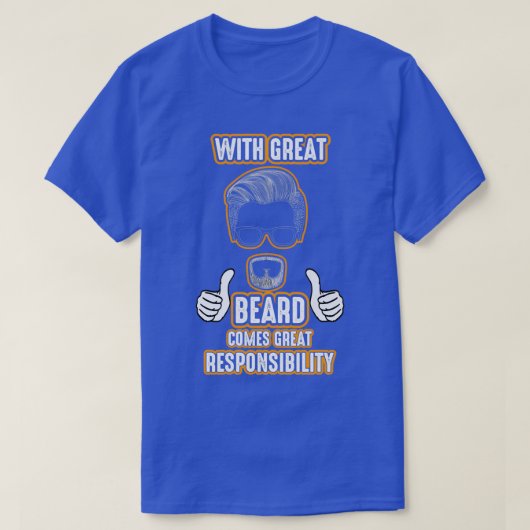 大きなひげ来素晴らしで Tシャツ (デザイン正面)