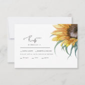 大きなひまわりの結婚式出欠確認カード 出欠カード (正面)