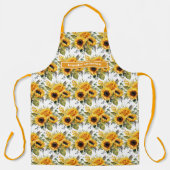 大きなひまわりガーリーのフローラ エプロン (正面)
