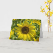 大きなひまわりグリーティングカード カード (黄色い花)