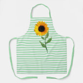 大きなひまわりストライプの エプロン (正面)