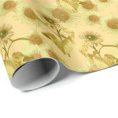 大きなひまわり模様 ラッピングペーパー (ロールコーナー)