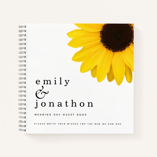 大きなひまわり結婚の名前のゲストハウス ノートブック (正面)