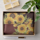 大きなひまわり絵を描のヴィンテージ分離 薄葉紙 (ギフト)