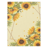 大きなひまわり絵を描素朴ヴィンテージ テーブルクロス (正面)