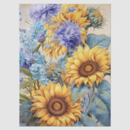 大きなひまわり花束のデコページ 薄葉紙