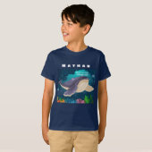 大きなぶら下がったクジラでパーソナライズ Tシャツ (正面フル)