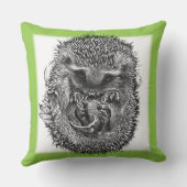 大きなアウトドアクッションかわいい眠いヘッジホッグデザイン アウトドアクッション (裏面)