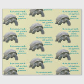 大きなアクアリアリスティック亀が自分のペースで移動 ラッピングペーパー (フラット)