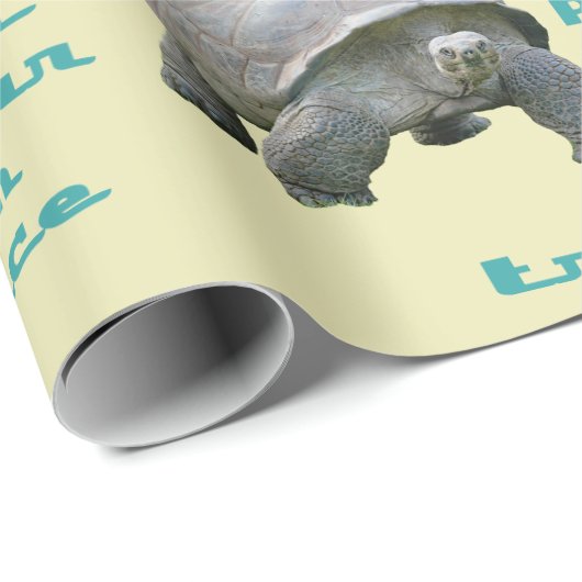 大きなアクアリアリスティック亀が自分のペースで移動 ラッピングペーパー (ロールコーナー)