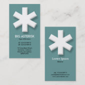 大きなアスタリスク – ターコイズグレー(669999) 名刺 (正面/裏面)