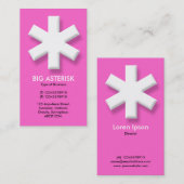 大きなアスタリスク – ピンク(FF66CC) 名刺 (正面/裏面)